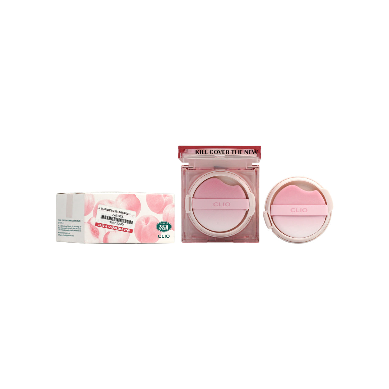 Clio Kill Cover The New Founwear Cushion with refill Peach version #02 15g x 2pcs