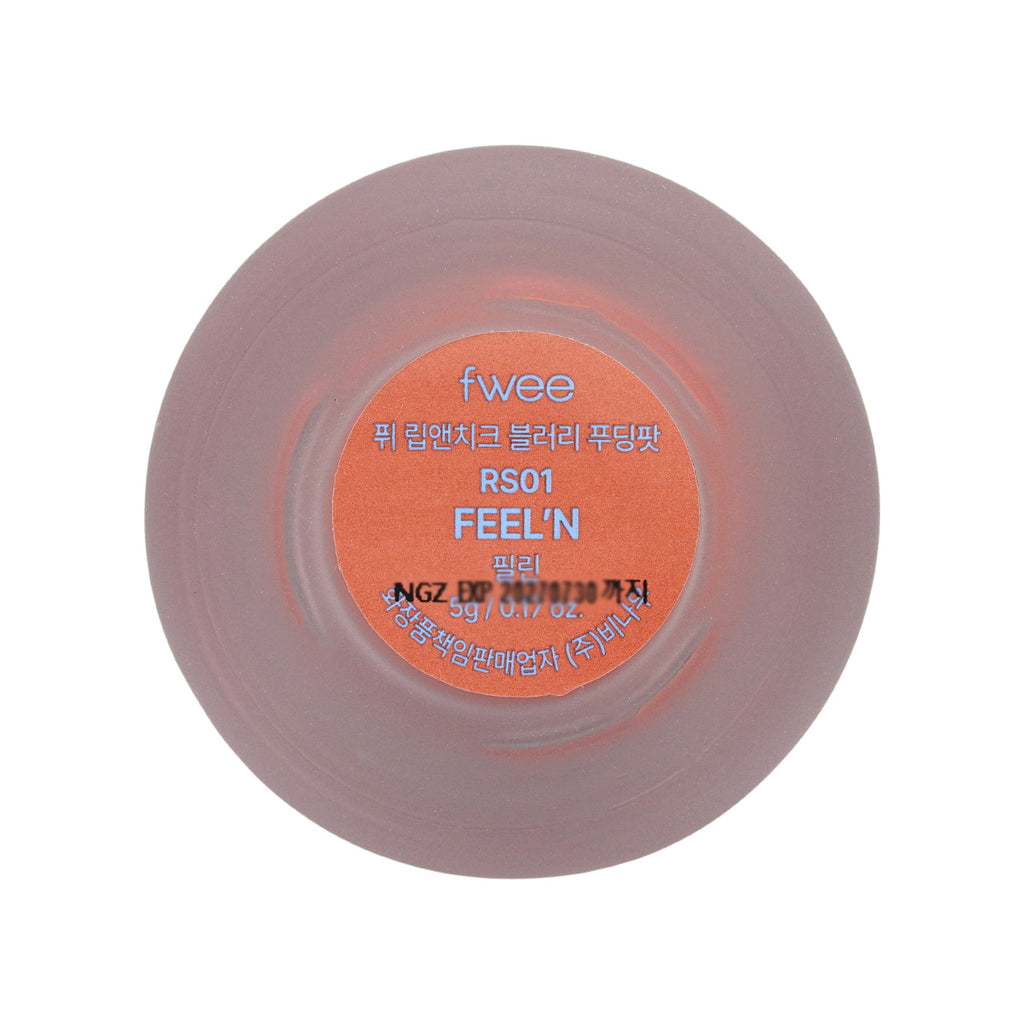 Fwee Lip &Cheek Blurry Pudding Pot  #RS01 Feel'n 5g