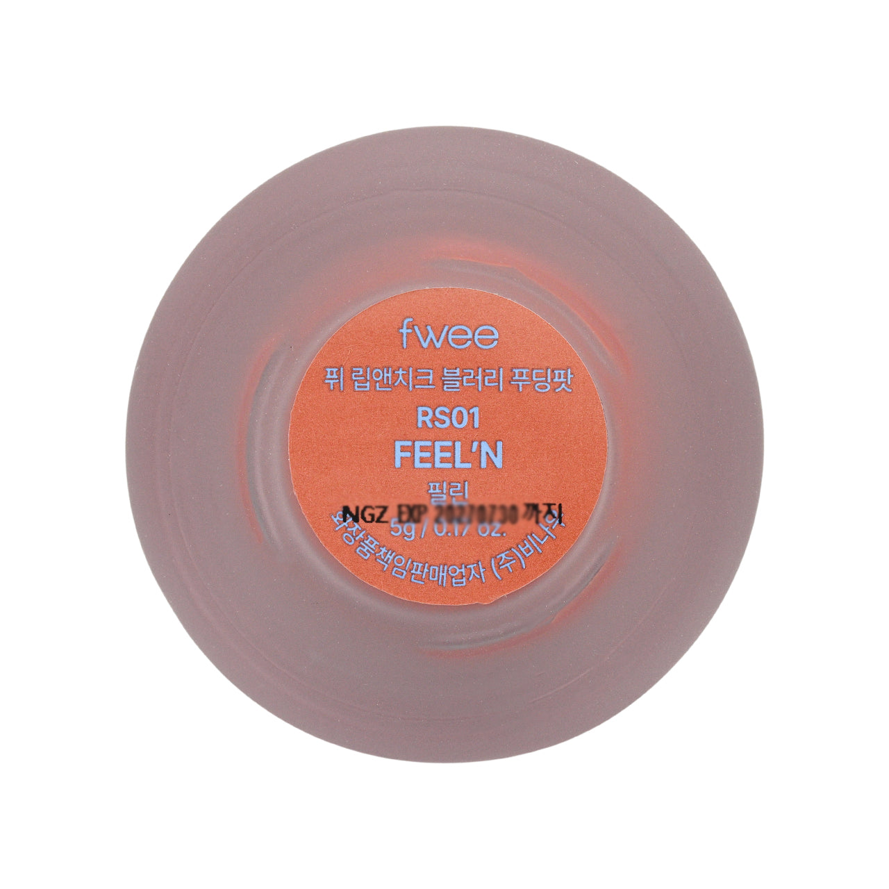 Fwee Lip &Cheek Blurry Pudding Pot  #RS01 Feel'n 5g