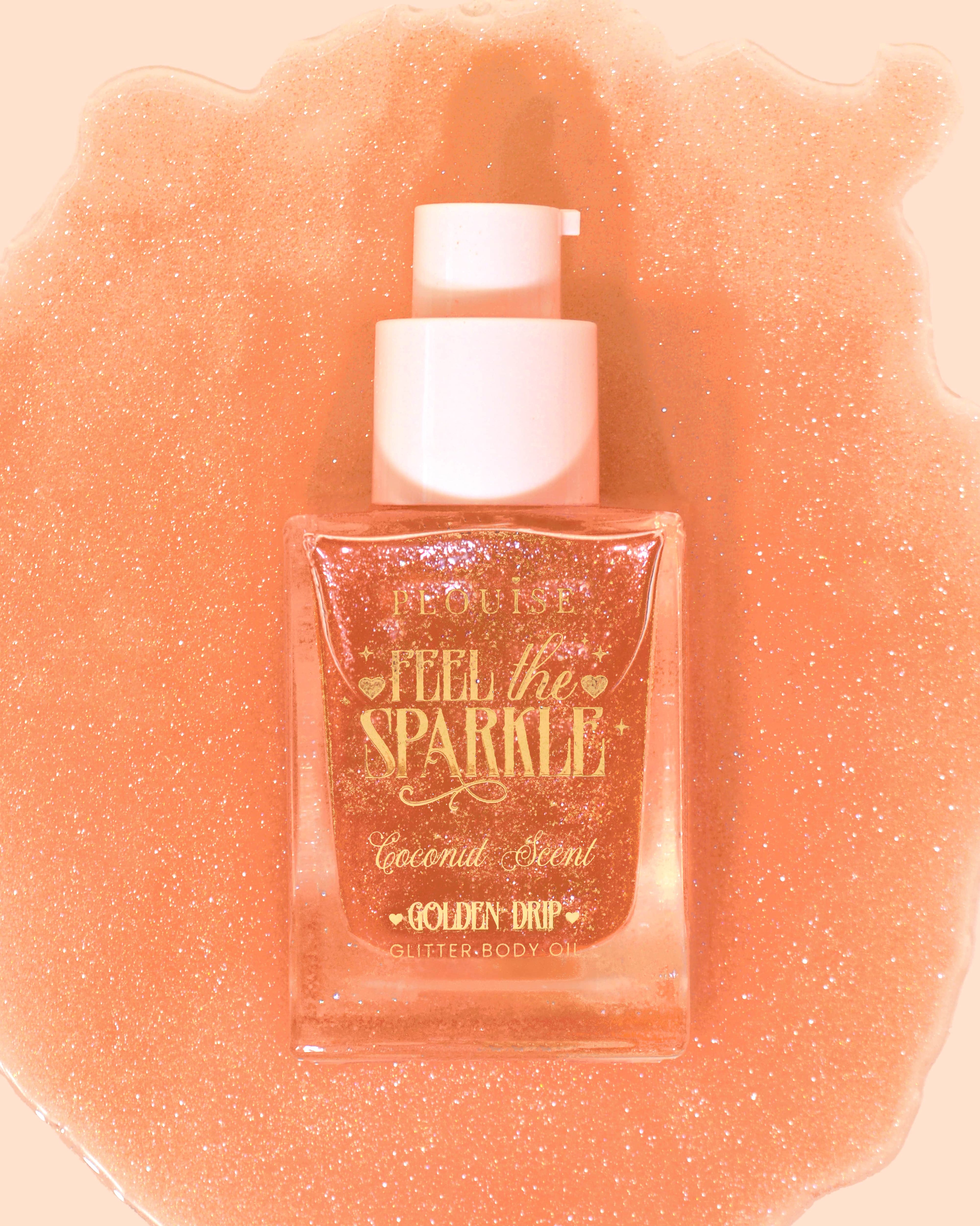 P.Louise Feel The Sparkle Diamond Glitter Body Oil - Golden Drip