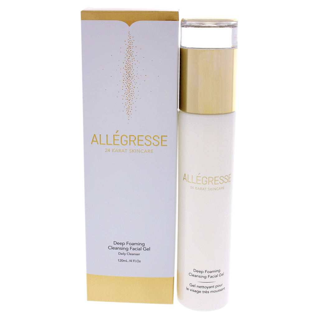 Allegresse 24K Deep Foaming Cleansing Facial Gel by Allegresse 24K for Unisex - 4 oz Gel