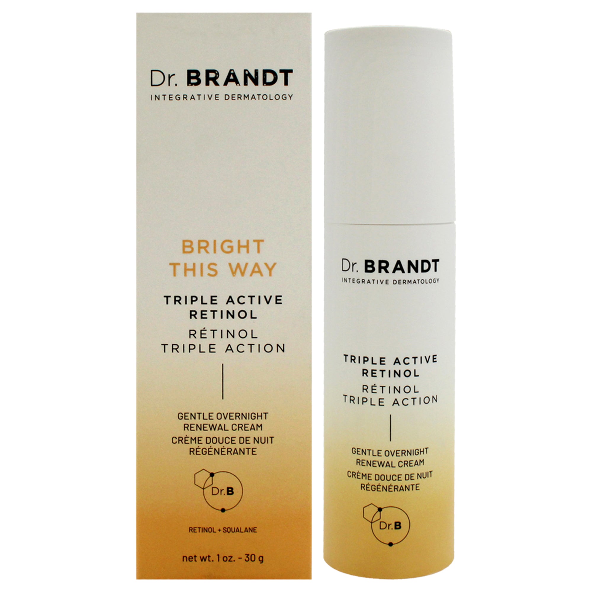 Dr. Brandt Triple Active Retinol Gentle Overnight Renewal Cream by Dr. Brandt for Women - 1 oz Cream