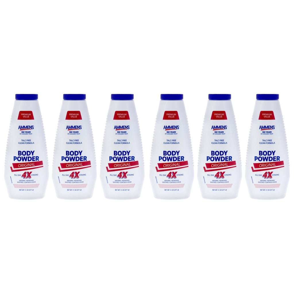 Ammens Body Powder Original by Ammens for Unisex - 11 oz Powder - Pack of 6