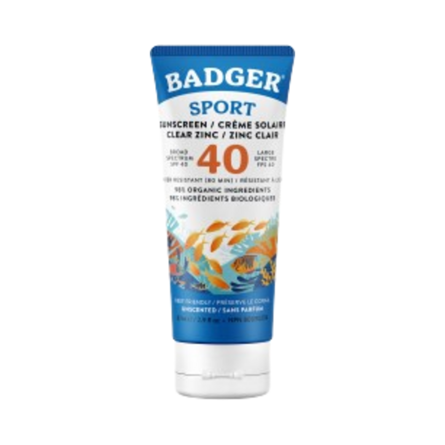 Badger Balms SPF 40 Sport Clear Zinc Sunscreen
